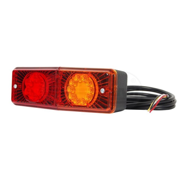 Lampa zespolona tylna, 12V-24V + przewody 200cm YLY-S 4x0,75mm2, diody 487, W072UD WAŚ