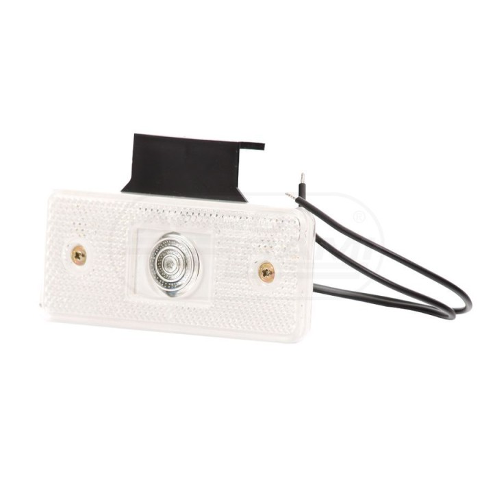 Lampa zespolona obrysowa przednia, 12V-24V + przewody 22cm LgY-S 0,75mm2, diody 105Z, W17D WAŚ