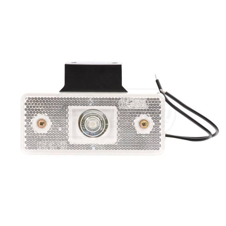 Lampa zespolona obrysowa przednia, 12V-24V + przewody 22cm LgY-S 0,75mm2, diody 105Z, W17D WAŚ
