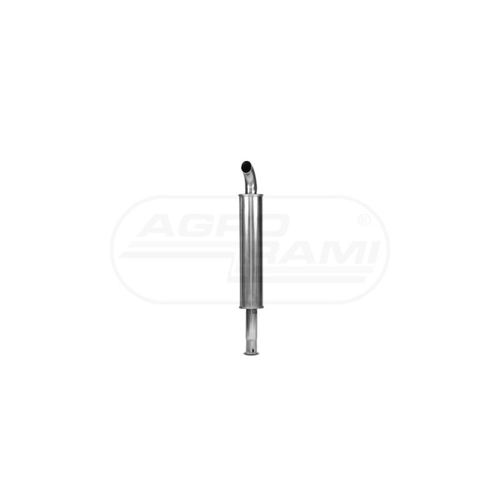 Tłumik okrągły gięty wylot INOX 42102070 INOX , 95362 POWER SILENCER