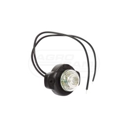 Lampa obrysowa przednia, jednofunkcyjna, 12V-24V + przewody 22cm LgY-S 0,75mm2, diody 129, W24 WAŚ