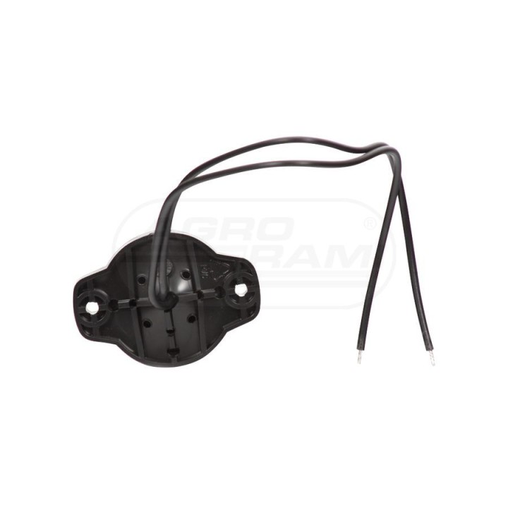 Lampa obrysowa przednia, jednofunkcyjna, 12V-24V + przewody 22cm LgY-S 0,75mm2, diody 129, W24 WAŚ
