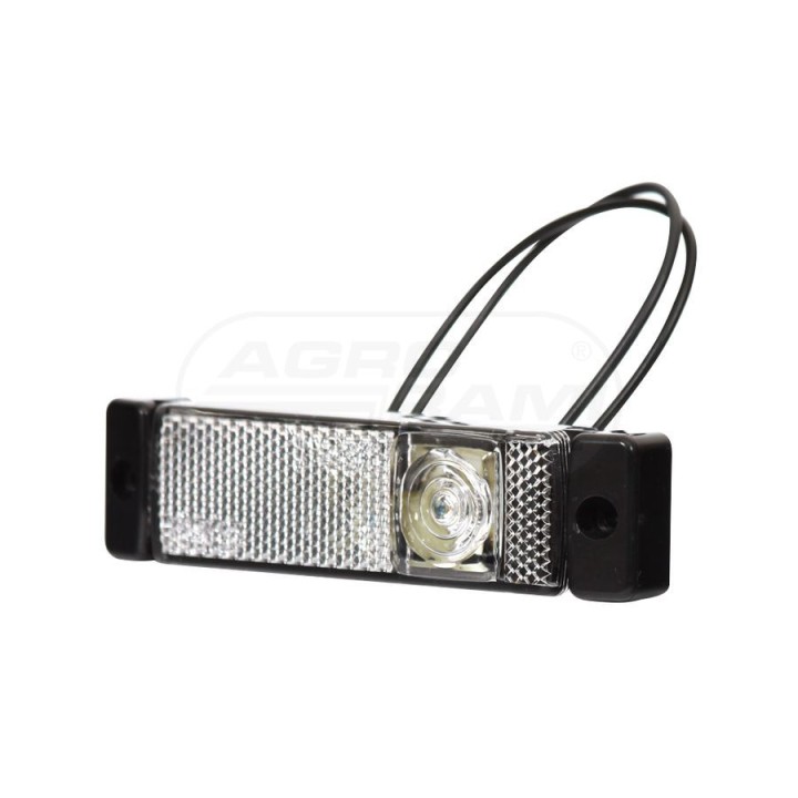 Lampa zespolona obrysowa przednia, 12V-24V + przewody 21cm LgY-S 0,75mm2, diody 222, W45 WAŚ