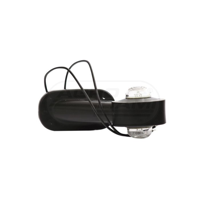 Lampa zespolona obrysowa przednio-tylna lewa, 12V-24V + przewody 29cm LgY-S 0,75mm2, diody 140L, W21.7 WAŚ