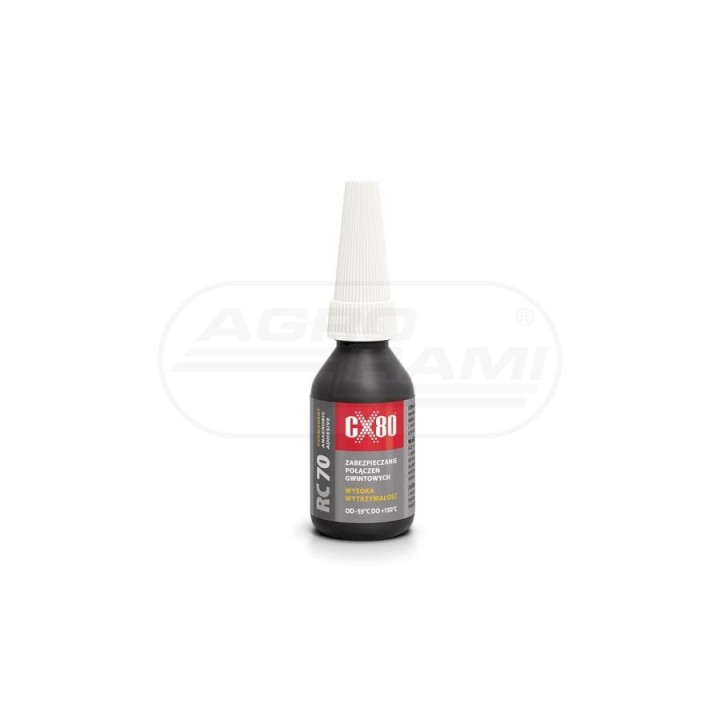 Klej wysokotemperaturowy zielony (niskowytrzymały) CX80 10 ml RC 70 10ml.