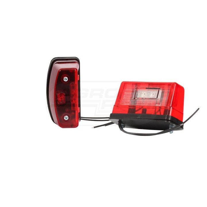Lampa tylna zespolona, 12V-24V + przewody 13cm LgY-S 0,75mm2, diody 247, W55 WAŚ