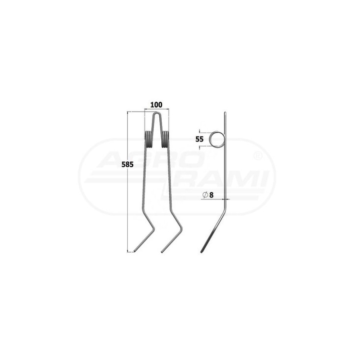 PALEC ZAGARNIAJĄCY SIEWNIKA D=9MM 495754, AC495754 PRODUKT POLSKI