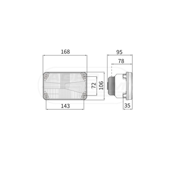 Reflektor przedni HF4, MF4235, MF8260 RE.27070 , RE27070  WESEM, AL75338