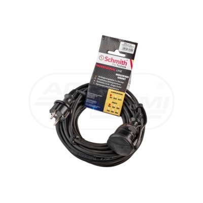 Przedłużacz gumowy 3x1.5mmx25m CZARNY