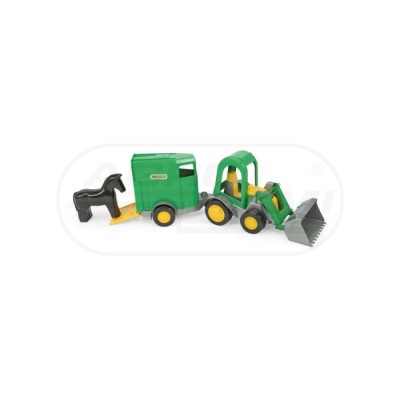 Traktor -Ładowarka Farmer z Przyczepą