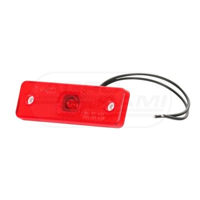 Lampa zespolona obrysowa tylna, 12V-24V + przewody 22cm LgY-S 0,75mm2, diody