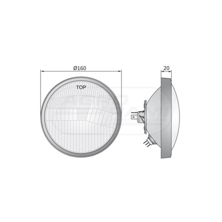 Element optyczny z ramką 330/360 RE.44040 R2 P WESEM
