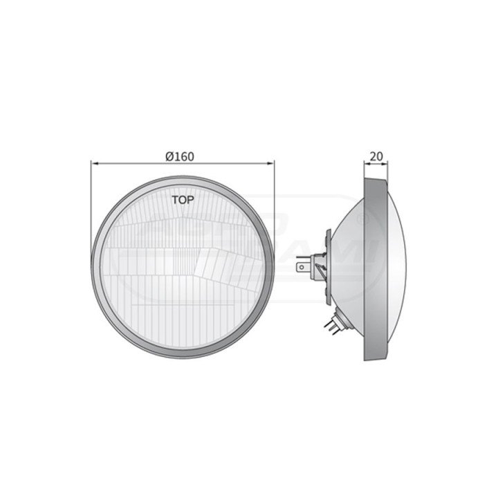 Element optyczny z ramką 330/360 RE.44030 R2 L WESEM