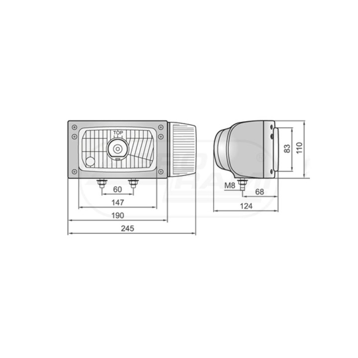 Reflektor przedni H4 4F L REPR2.42720 WESEM