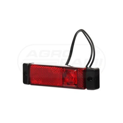 Lampa zespolona obrysowa tylna, 12V-24V + przewody 21cm LgY-S 0,75mm2, diody