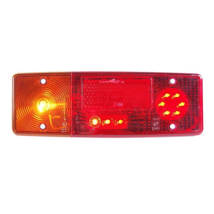 Lampa zespolona tylna lewa, 12V-24V + przewody 200cm YLY-S 4x0,75mm2, diody 485, WE551DŻL WAŚ