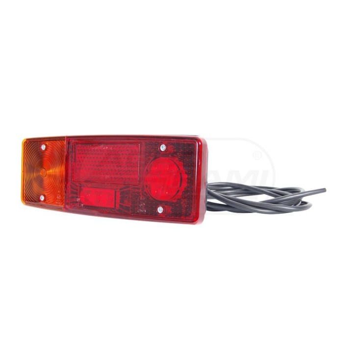 Lampa zespolona tylna lewa, 12V-24V + przewody 200cm YLY-S 4x0,75mm2, diody 485, WE551DŻL WAŚ
