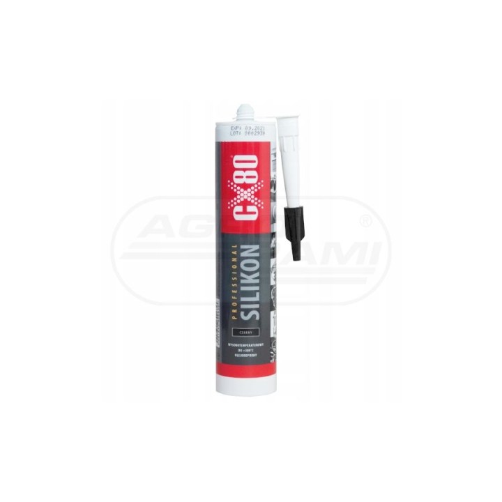 Silikon wysokotemperaturowy czarny CX80 310 ml CX-310 ML.