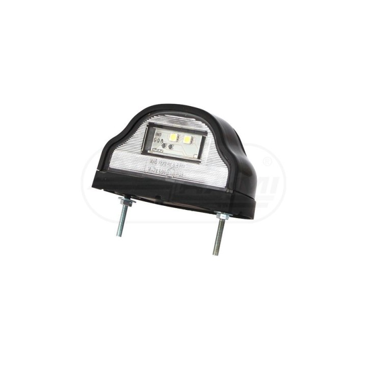 Lampa oświetlenia tablicy rejestracyjnej, jednofunkcyjna, 12V-24V + przewody 17cm LgY-S 0,75mm2, diody 408, W72 WAŚ
