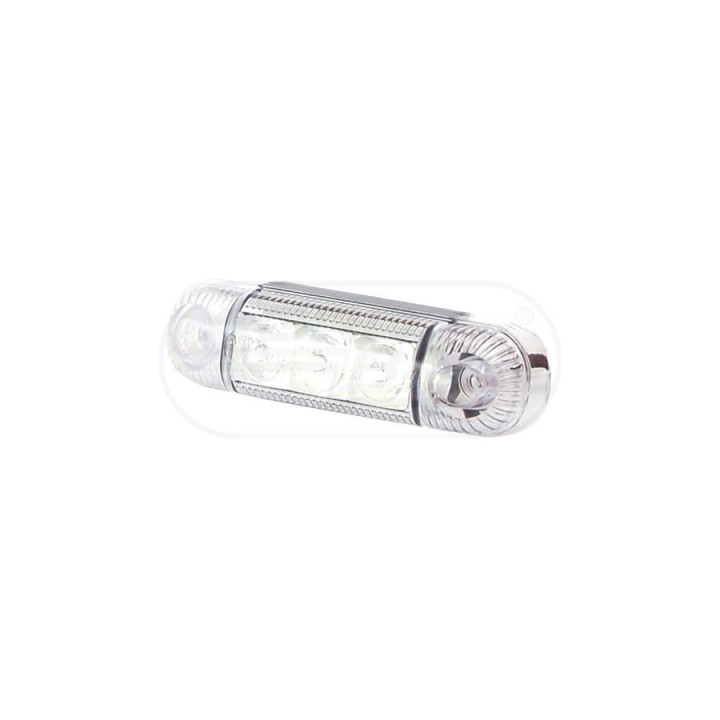 Lampa obrysowa przednia, jednofunckyjna, 12V-24V + przewody 22cm LgY-S 0,75mm2, diody 283, W61 WAŚ