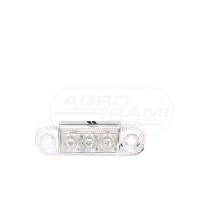 Lampa obrysowa przednia, jednofunckyjna, 12V-24V + przewody 22cm LgY-S 0,75mm2, diody 283, W61 WAŚ