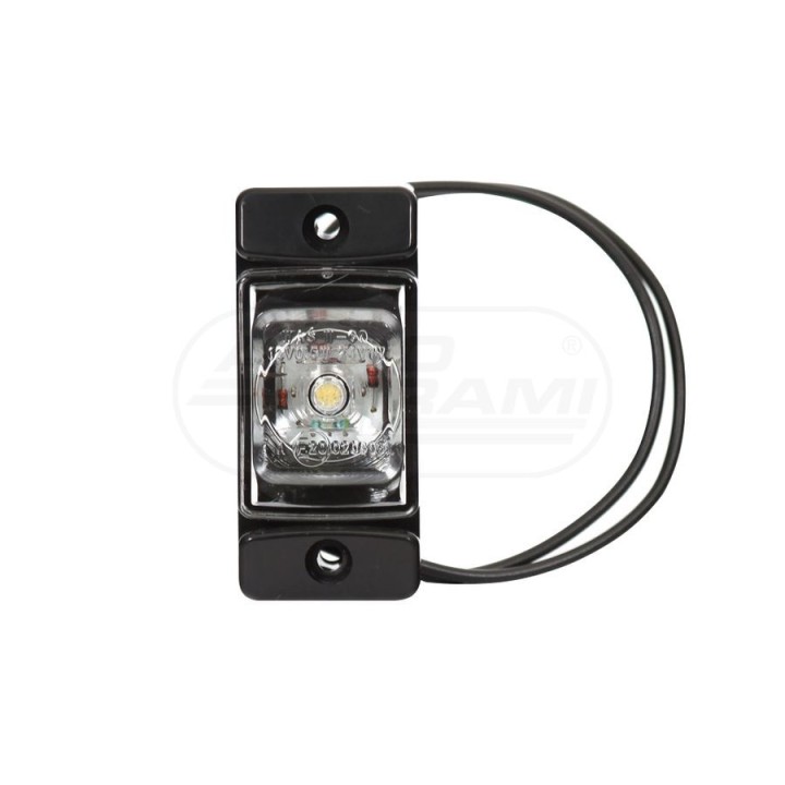 Lampa obrysowa przednia, jednofunkcyjna, 12V-24V + przewody 22cm LgY-S 0,75mm2, diody 279, W60 WAŚ