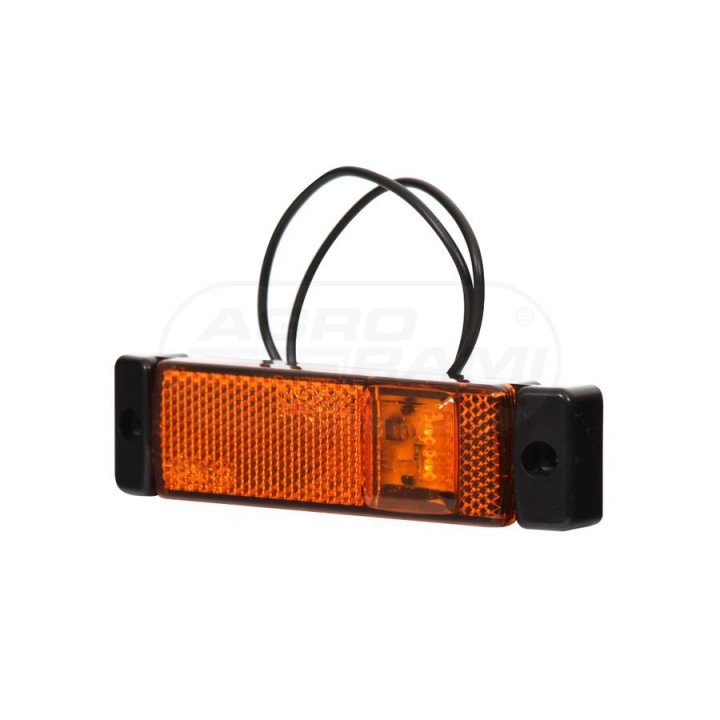 Lampa zespolona pozycyjna boczna, 12V-24V + przewody 21cm LgY-S 0,75mm2 220, W45 WAŚ
