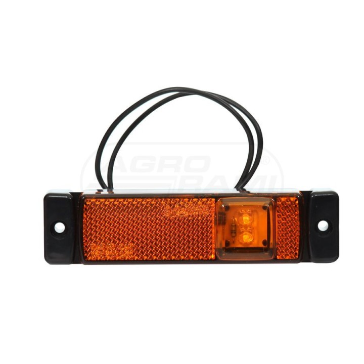 Lampa zespolona pozycyjna boczna, 12V-24V + przewody 21cm LgY-S 0,75mm2 220, W45 WAŚ