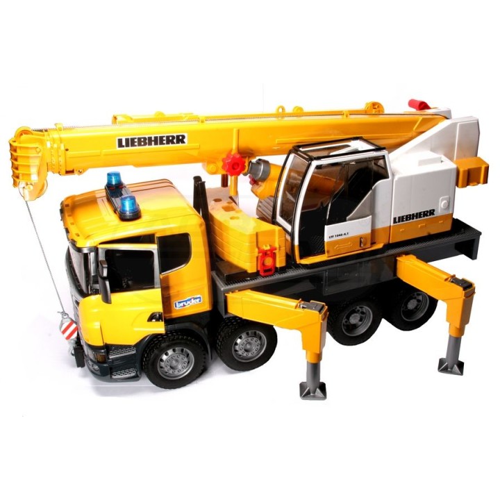 Ciężarówka Scania z dźwigiem Liebherr Bruder 03571 BR03571 BRUDER