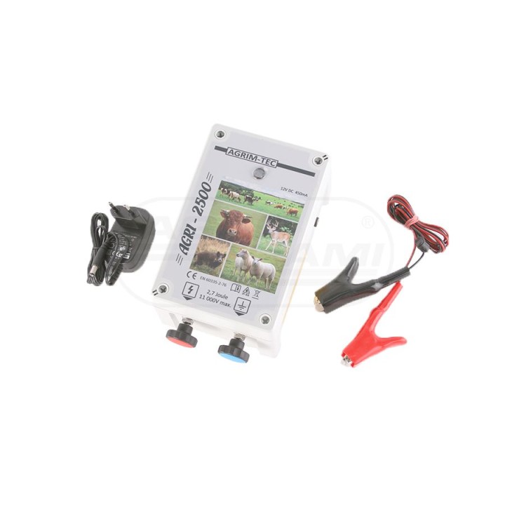 Elektryzator sieciowy akumlatorowy 12 V AGRI-2500 1,5 J 50KM