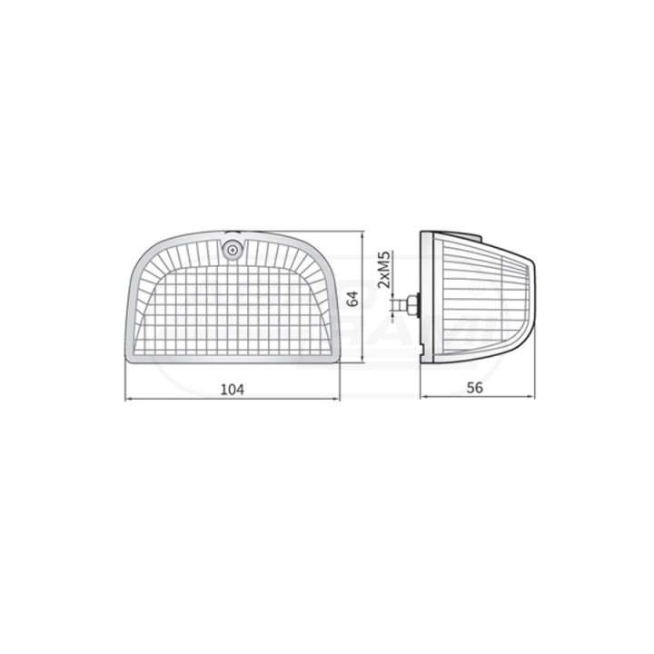 Lampa kierunkowskazu przednio-boczna LK1.24001 WESEM