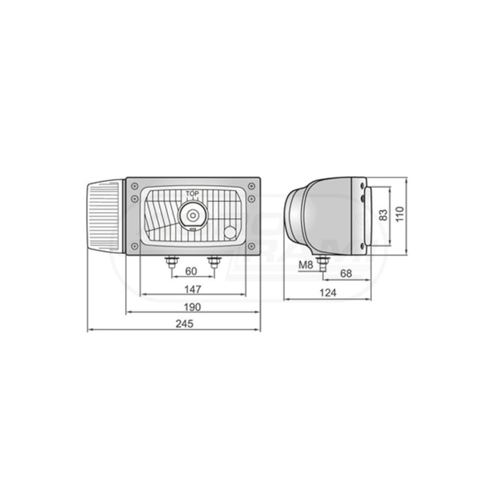 Reflektor przedni H-4 PRAWY REPR2.42741 WESEM