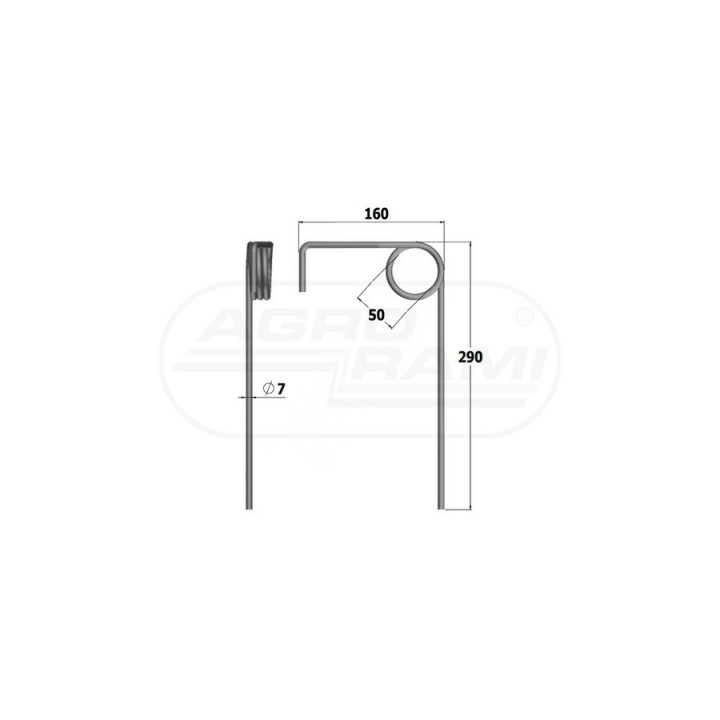 PALEC ZAGARNIAJĄCY TYLNI D=7MM 3409200, 342031010508 PRODUKT POLSKI