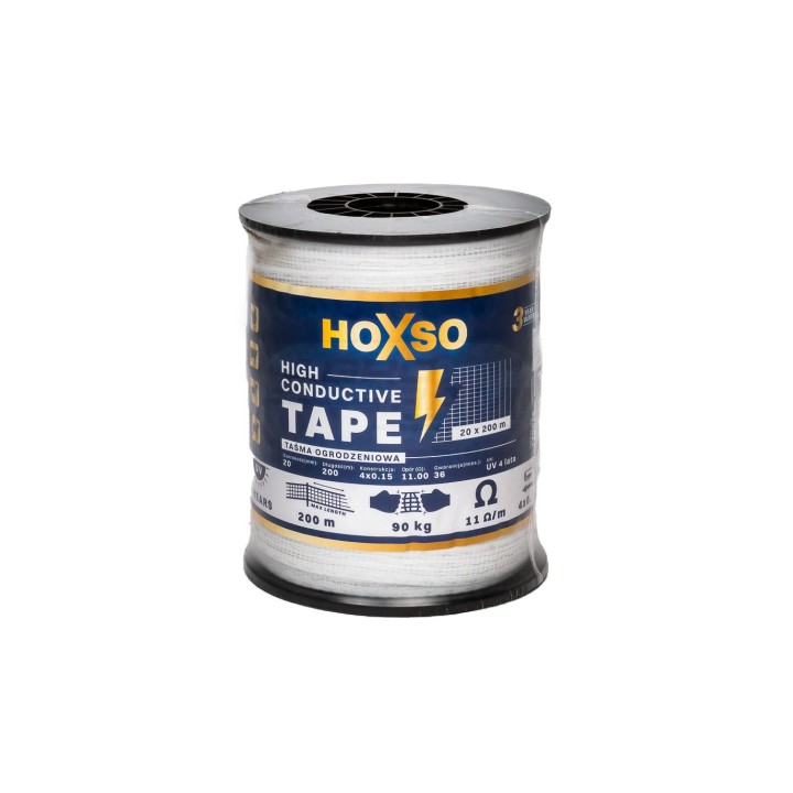 Taśma Ogrodzeniowa 20mm 200m 4x0,15 HOXSO Premium 9988132