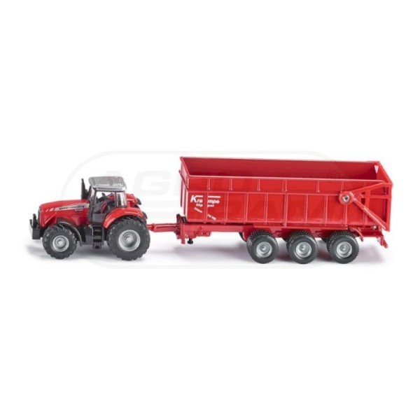 Traktor Massey Ferguson z przyczepą S1844