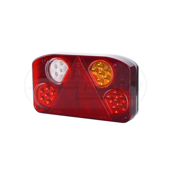 Lampa zespolona diodowa z trójkątem odblaskowym prawa rostaw śrub 152 mm