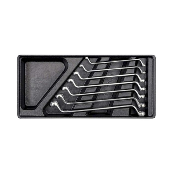 Wkład do szuflady z kluczami oczkowymi odgiętymi 6-19 mm 7-elementowy Yato YT-5533