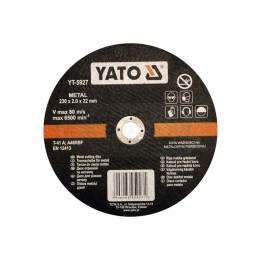 Tarcza do cięcia metalu YATO 230x2,0x22 mm YT5927
