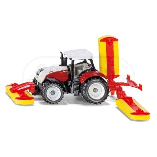 Traktor Steyr z kosiarkami marki Pöttinger Siku S1672