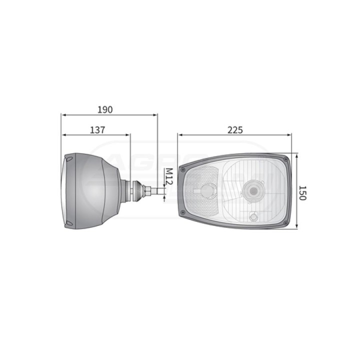 Reflektor przedni prawy H4 4F P RGV1.49010 WESEM