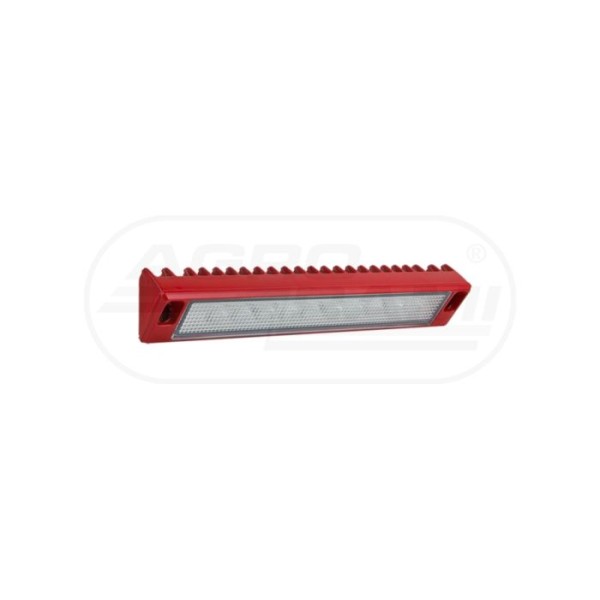 Lampa robocza LED czerwona obudowa 268x44 1400lm 1224V (Cz+)+przew.0.5m,