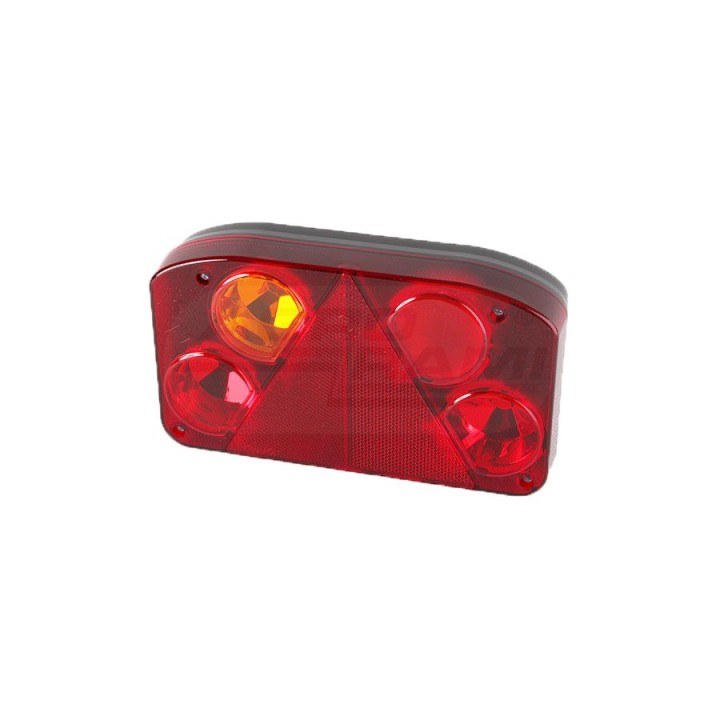 Lampa lewa zespolona tylna z trójkątem odblaskowym  HOR68 bez oświetlenia tablicy rejestracyjnej  (lewa bez światła cofania + św