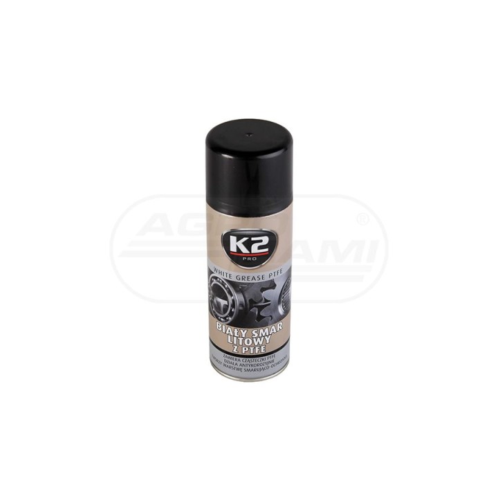 SMAR BIAŁY LITOWY Z PTFE K2 W-121 (chroni przed korozją) W121 400 ML