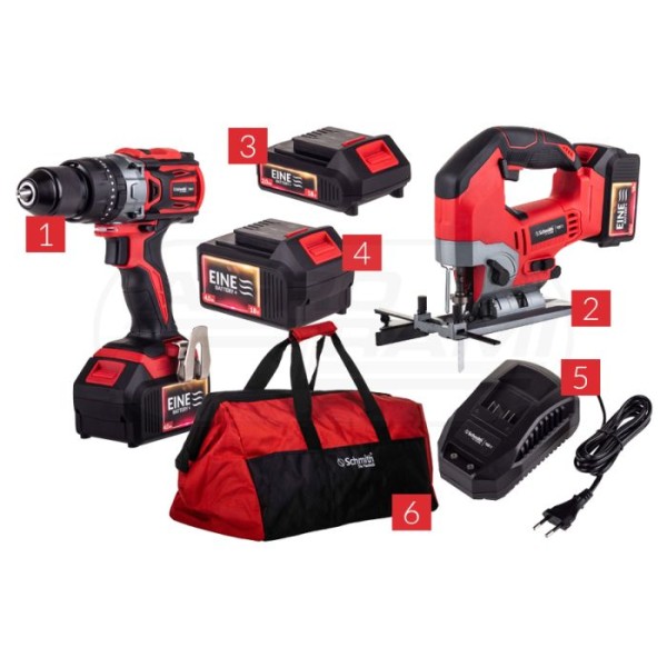 ZESTAW ELEKTRONARZĘDZI SCHMITH NR 1, 6-ELEMENTOWY