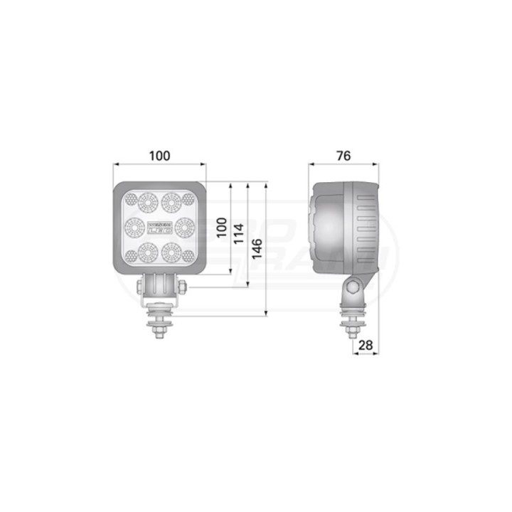 Lampa robocza LED WESEM 2500 lm LED6F.49900 WESEM