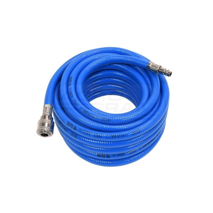 Wąż pneumatyczny zbrojony PVC z szybkozłączami YATO 10mm x 10m YT24224
