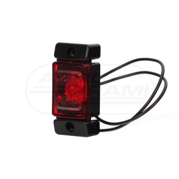 Lampa obrysowa tylna, 12V-24V + przewody 22cm LgY-S 0,75mm2, diody