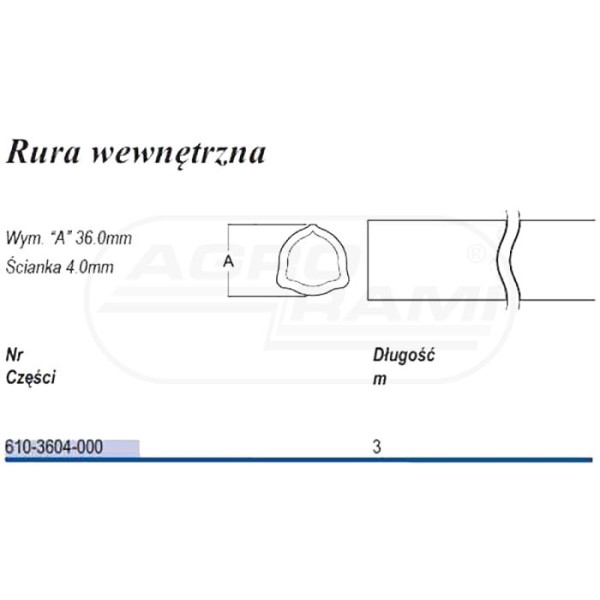 Rura trójkąt D36 T-4wew