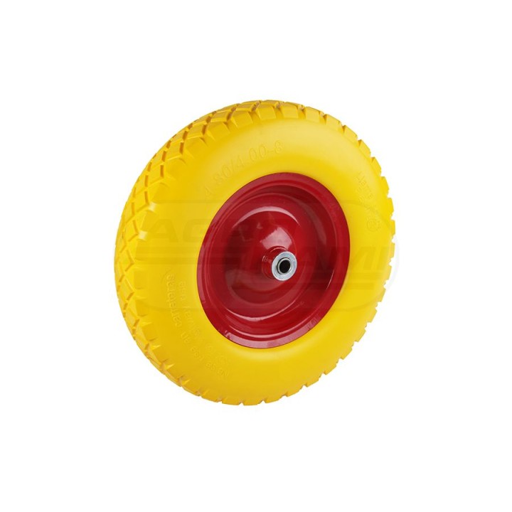 Koło ogumione fi 16 mm FF2107PU 4,00X8 (PEŁNE)