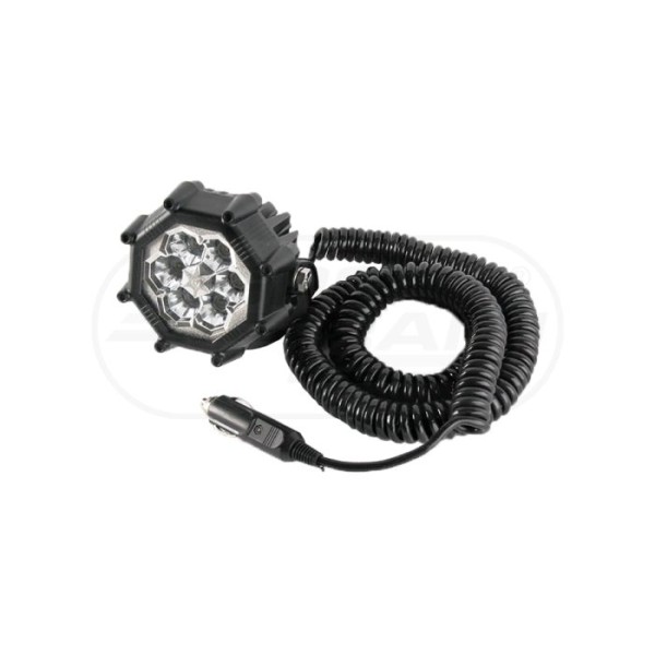 Lampa robocza HOR73, diodowa 1224V (przewód spiralny 8m, wtyczka do zapalniczki,magnes)